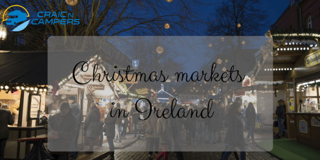 Christmas markets in Ireland, festive atmoshpere, people gathering, food and craft stalls