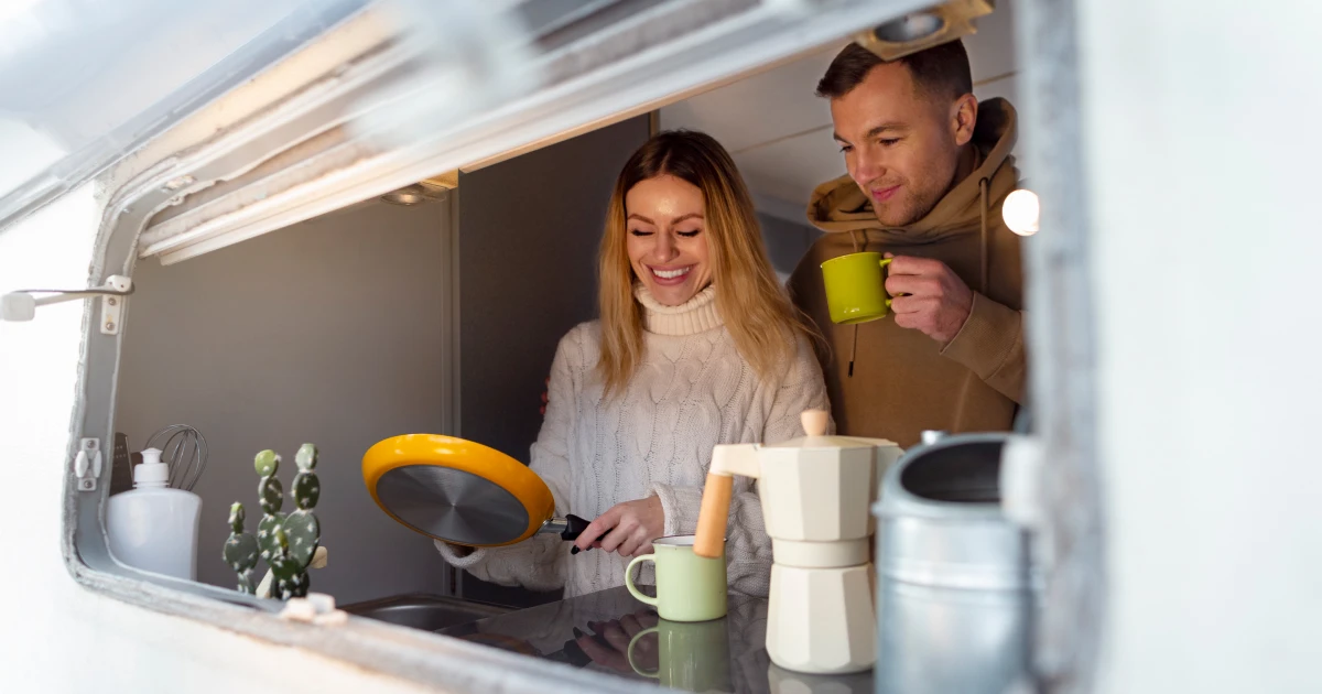 Campervan cooking