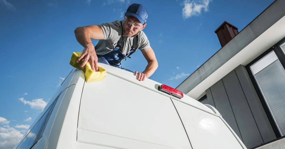 exterior cleaning for campervan