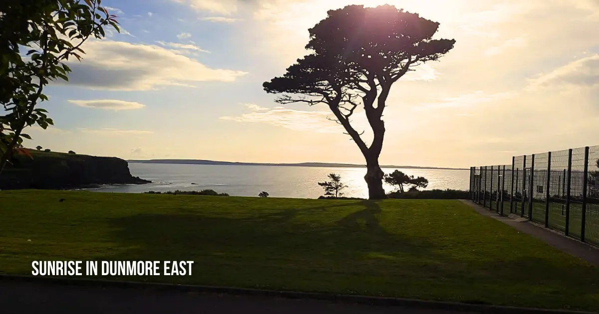 Sunrise in Dunmore East Ireland by Campervan
