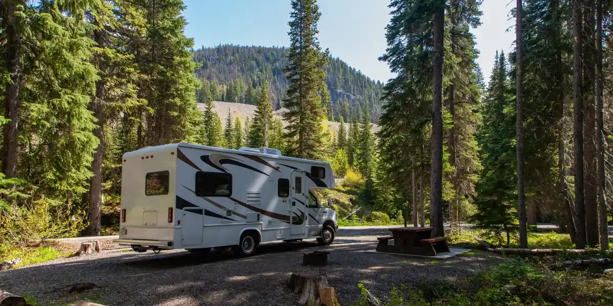 beautiful campsite mountains