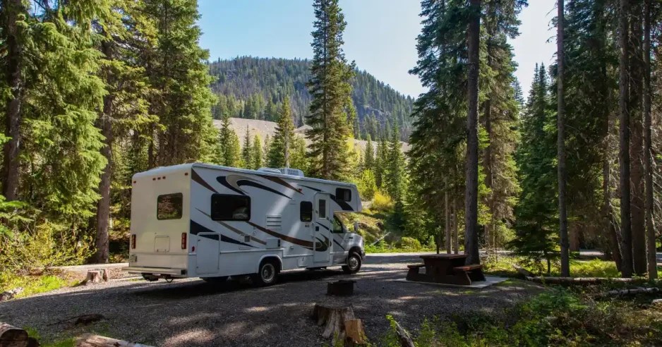 beautiful campsite mountains